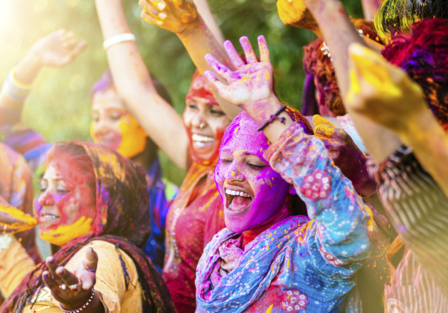 Holi is a Hindu religious festival of color that marks the beginning of spring. Holi participants throw colored powder at one another to symbolize joy and togetherness. A traditional Holi treat is thandai, a sweet milk drink with cardamom, fennel, rose petals, and poppy seeds.
					