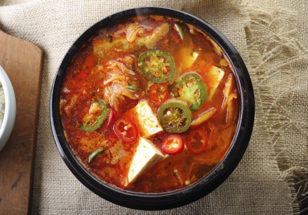 Similar to Japanese miso, doenjang is a staple Korean ingredient that provides delicious umami flavor. This fermented soybean paste is used in doenjang jjigae, a clear soup with tofu, potatoes, and vegetables.
					