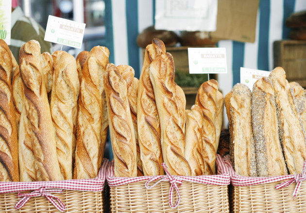 The French take their bread very seriously. The official law states that baguettes must be made on the premises where they are sold and can only contain four ingredients: flour, water, salt, and yeast.
					